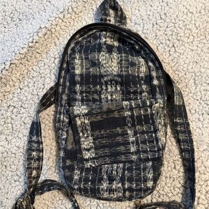 Unique Batik Stylish Black and White Backpack‎ with adjustable straps
